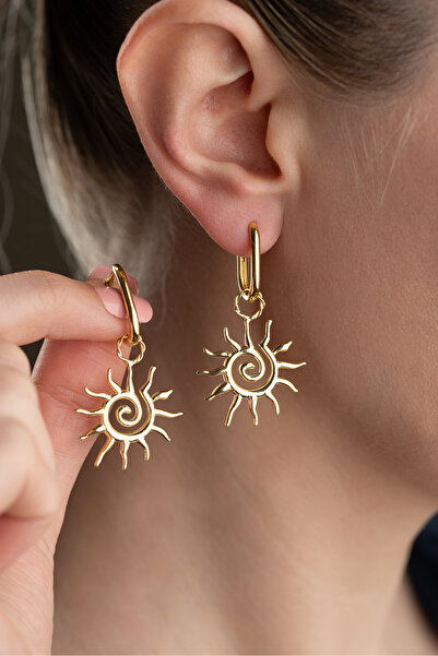 Silvano Jewelry 925 Ayar Gümüş Güneş Küpe