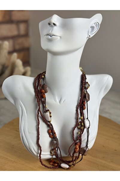 SEDEF TAKI Taşlı boncuk kolye