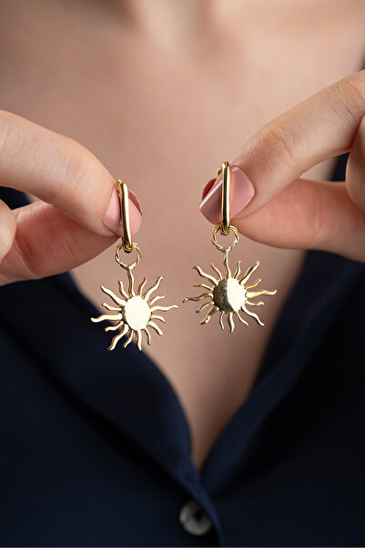 Silvano Jewelry 925 Ayar Gümüş Güneş Küpe