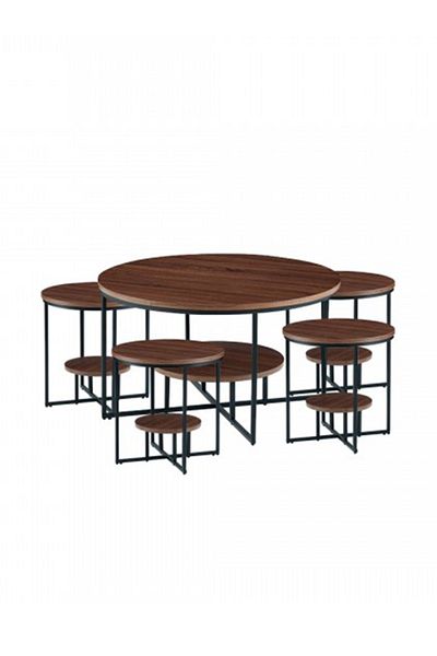 SAHABA 4 x 1 Dark Brown Two-Tier Table Set 2319