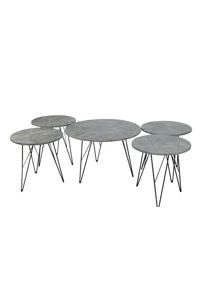 SAHABA 4 in 1 table set, gray 2315