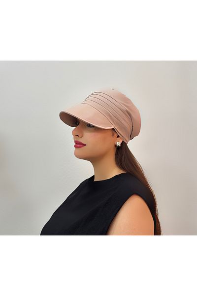 CapZone Tie-on Visor Hat Visor Bandana Sunscreen Beige