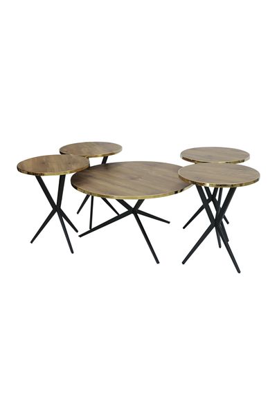 SAHABA 4 x 1 brown table set 2299