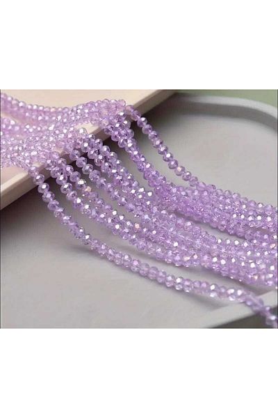 yiğit aksesuar Lilac 4mm Crystal Beads (5 Strands)