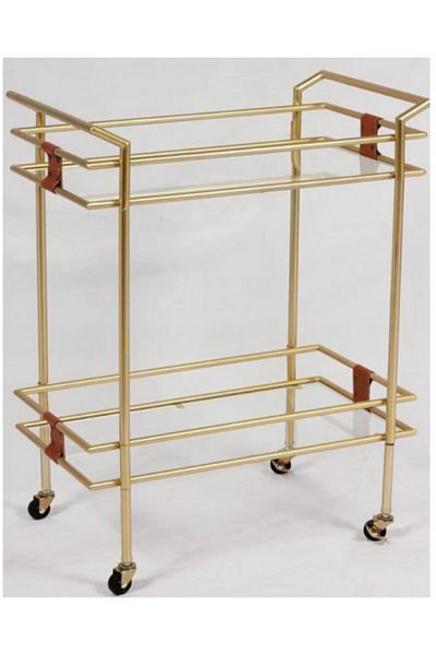 SAHABA Two-tier glass serving cart