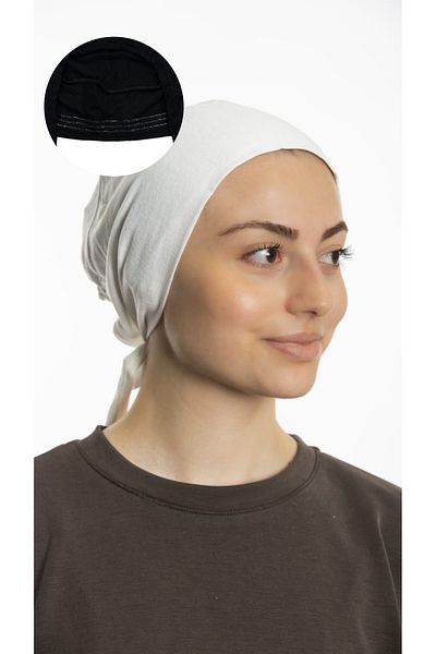 Modamelita Cap Seamless Lycra Slip-Resistant with Silicone Off White