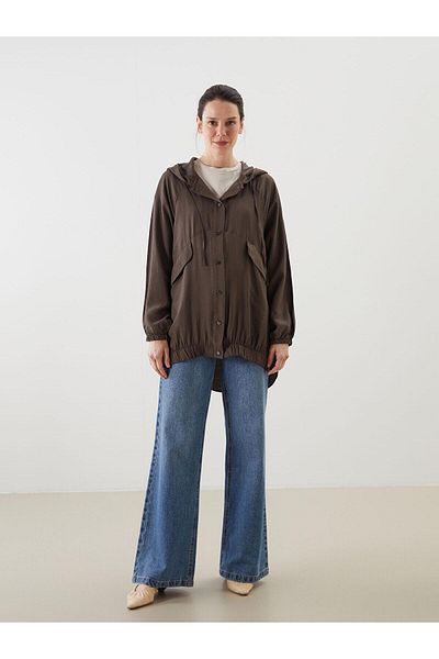 LC Waikiki Γυναικείο μπουφάν LCWAIKIKI Classic Hooded Oversize