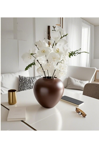 Lui Tasarım Tasarım Vazo Seramik İskandinav Tarzı kahve rengi Bohem Trend Sade Büyük Boy Topik Vazo