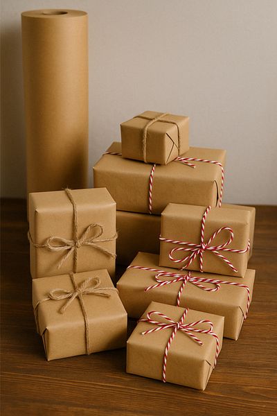 OLİ Art 70 cm X 50 m Roll Kraft Paper - Gift Wrapping, Packaging, Shipping & Craft