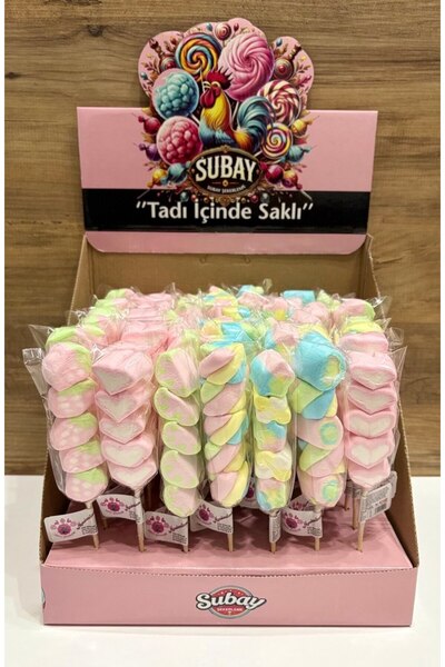 SUBAY ŞEKERLEME Marshmallow Lolipop Şekerleme 15 Adet (KARIŞIK) (PARTİ -DOĞUM GÜNÜ-ÇOCUK-BAYRAM-HEDİYE-SEVGİLİ VB.)