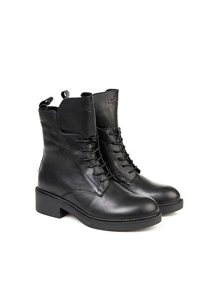 Greyder 30960 Zn Δερμάτινα Μοντέρνα Γυναικεία Μποτάκια Μαύρα