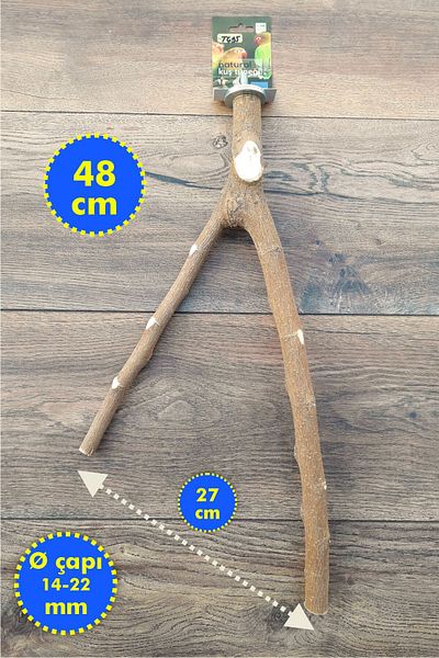 Vixpet Venty 48 cm Natural Parrot Perch |   Sultan, Budgie, Monk, Lori, Senegal, Konur, Sevda, Senegal T495