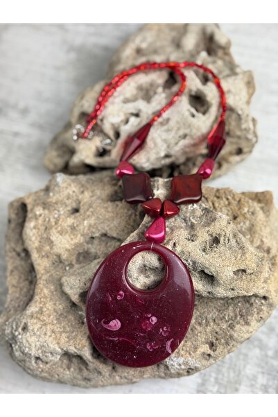 SEDEF TAKI Doğal taşlı uzun kolye