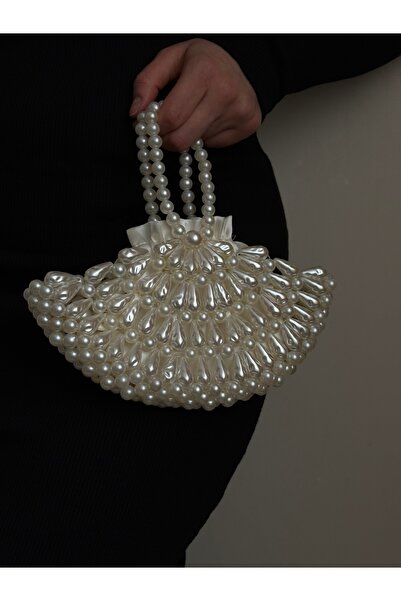 vivozza Oyster Model Pearl Bead Bag - Evening Dress Bag - Pearl Bag - Hand Bag - Bead Bag