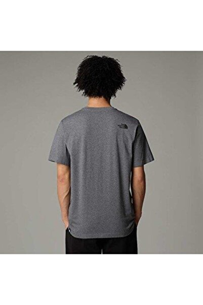 THE NORTH FACE Snadné pánské šedé tričko s kulatým výstřihem