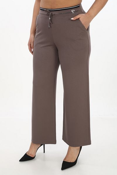 EXİTLİNE Women's Waisted Elastic Stone Trousers