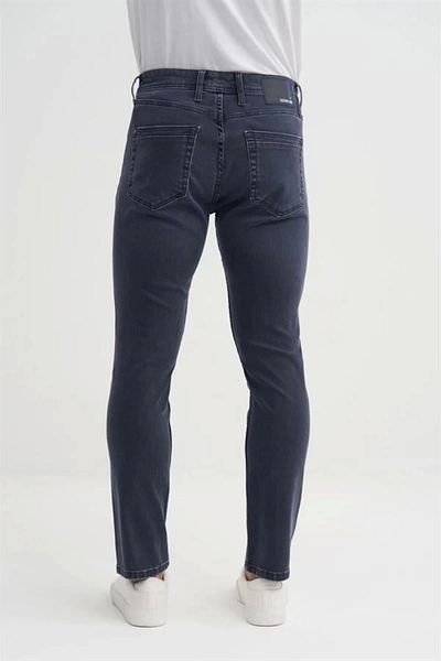 Cazador 0711 Terry Slim Fit Pipe Leg Normal Waist Ανδρικό τζιν παντελόνι Navy Blue