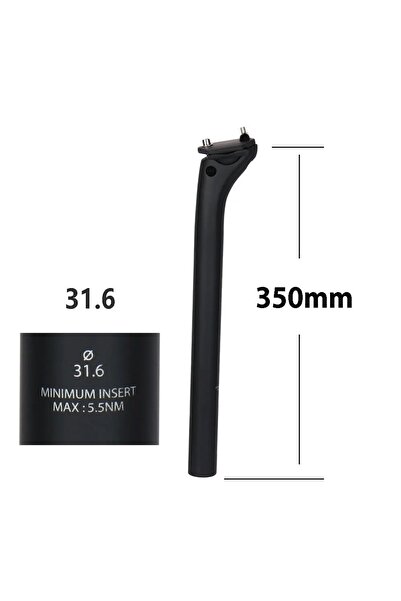 Choice عمود مقعد ELITAONE MTB من الكربون مقاس 31.6 × 350 مم، إزاحة 20 مم، 25....