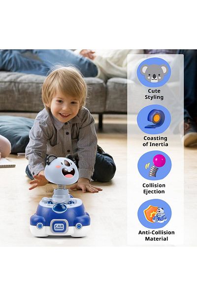 COOYA Children's Cartoon Animal Toy Car,Use Inertia Gliding,With Storage Box,for Early Learning Classrooms