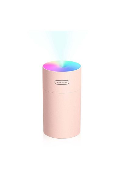 Generic EHOME 270ml Portable Night Light Quiet Auto-Shut Off Car Mist Humidifier Diffuser Pink