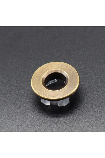 Choice Antique Overflow Hole Decorative Cover Copper 1Pcs Sink Hole Round Overflow Cover Insert Black Basin
