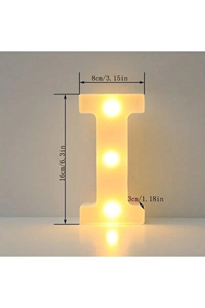 Choice I 1pc White Decorative Led Light Up 6.3'' Number Letters Sign Night Lights Marquee For Home Wedding.