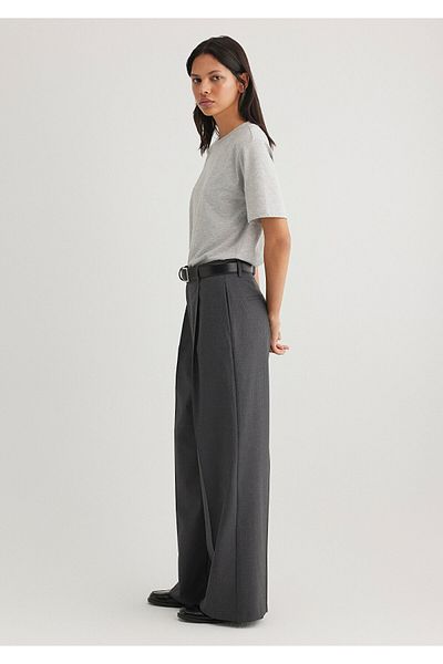 Mavi Anthrazitfarbene gestreifte Hose 1010948 -89329