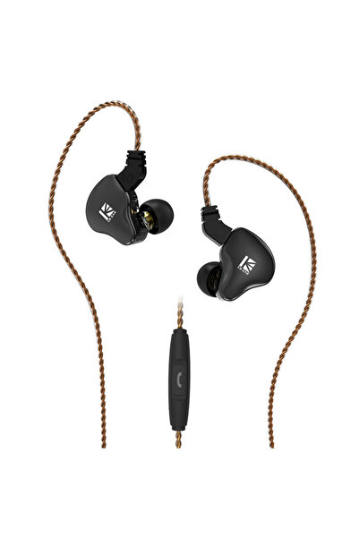 KBEAR سماعة رأس KBEAR KS2 Hybrid DD+BA داخل الأذن سوداء اللون مع ميكروفون، سم...