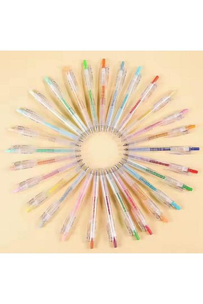 Generic Set Of 9 Coloured Gel Ink Pen Multicolor
