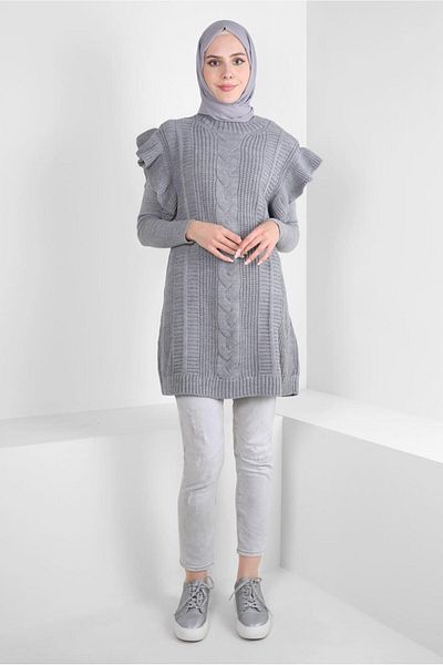 Alvina Ruffle Detailed Knitwear Sweater 44030