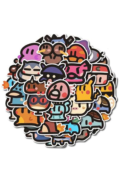 Choice 100PCS 100pcs Pokemon Kawaii Stickers Old School Sticker Charmander Pikachu Psyduck Artist Work Gift
