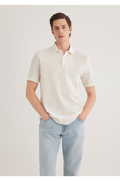 Mavi Εκρού Polo T-Shirt Slim Fit 0612521 -70057