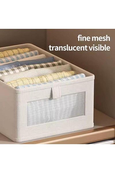 Generic 3 Pack Foldable Wardrobe Organizer Washable Wardrobe Organizer with Handle Cube Storage Box