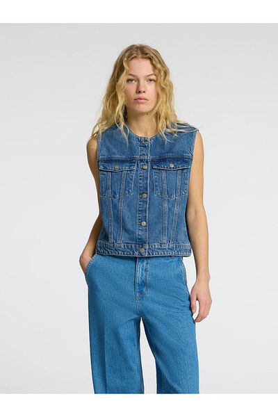 Selected Femme Jeansweste Cropped