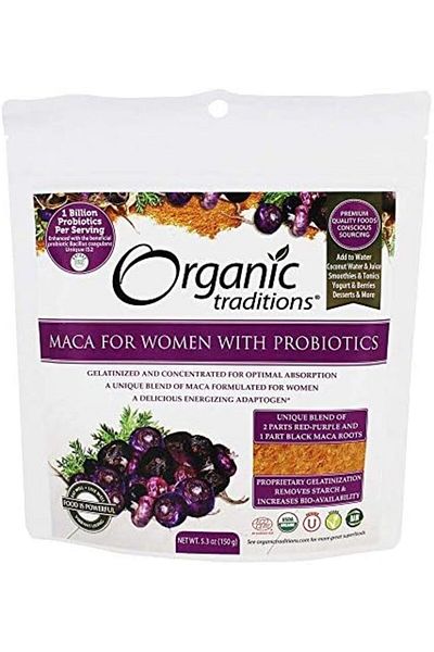 Organic Traditions Maca for Women with Probiotics | 150 g | Gelatinized & Concentrated for Optimal A