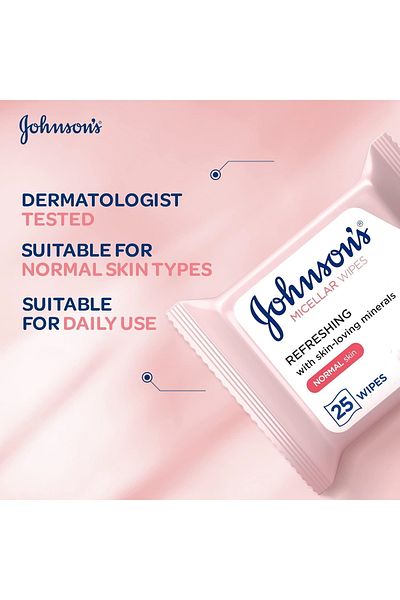 Johnson & Johnson Johnson's Micellar Cleansing Wipes For Normal Skin