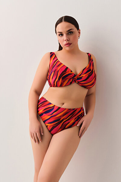 SUWEN Flame Önü Burgulu Balensiz Bikini Üst