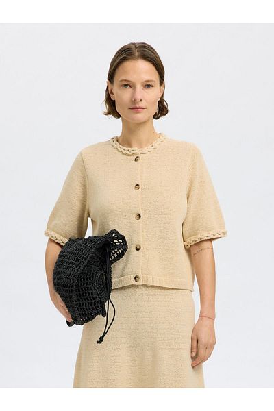 Selected Femme Strickjacke Baumwollmix