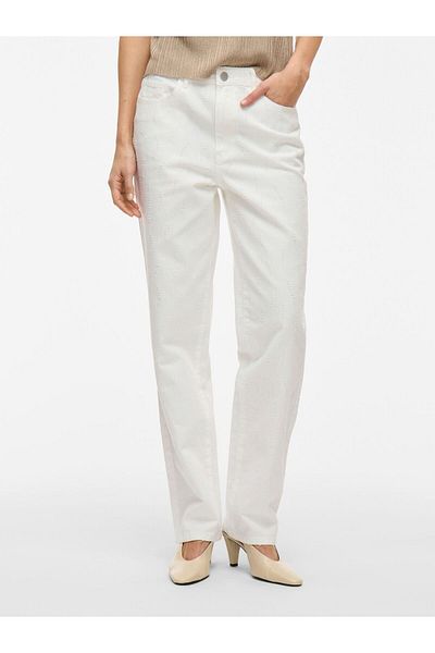 VILA Jeans mit geradem Schnitt und hoher Taille