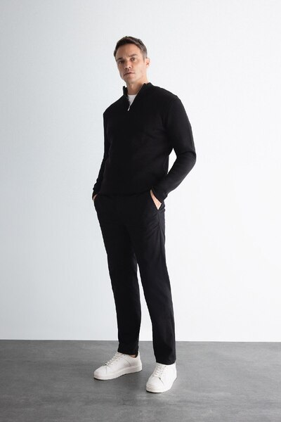 DeFacto Canvas Chino Pants Regular Cut 4 Pockets Cotton Flexible Straight Leg C9440Ax24Au