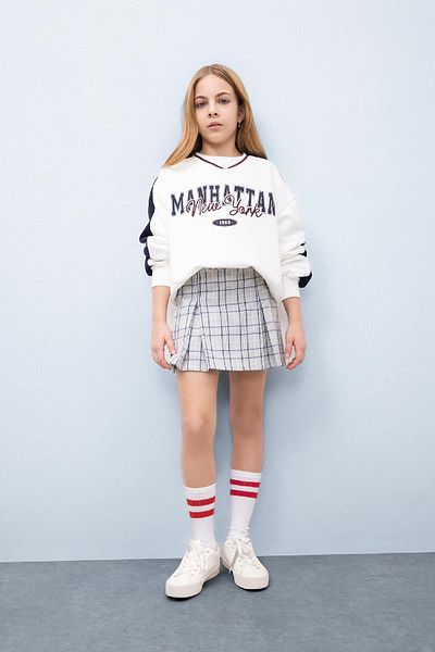 DeFacto Girl's Checkered Pleated Skirt E0061A825Sp