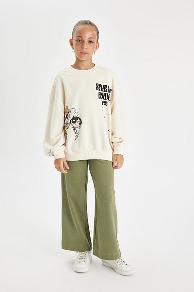 DeFacto Κορίτσι - Φαρδύ πόδι και ελαστική μέση Basic Sweatpants D0743a824au