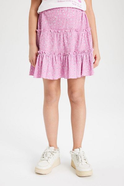 DeFacto Girl's Patterned Wrap Skirt B4460A824SM