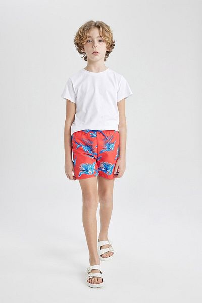 DeFacto Boy's Patterned Swim Shorts B7437A824HS