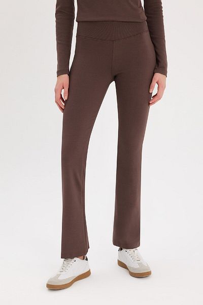 DeFacto Spanish Leg Cool Flare Fit Stretchy Rib Pants E0628Ax25Sp