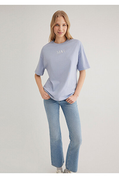 Mavi Koszulka z nadrukiem z logo Oversize / Szeroki krój 1611593-85385