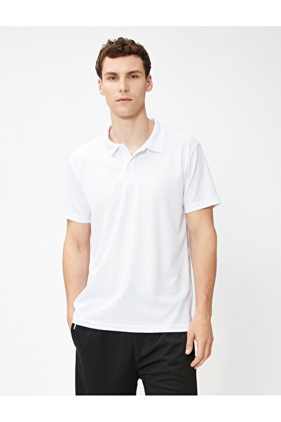 Koton Basic Spor Tişört Polo Yaka Düğmeli Kısa Kollu