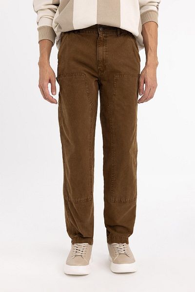 DeFacto B9365Ax23Wn Model - Gabardine Trousers with Straight Leg Pockets