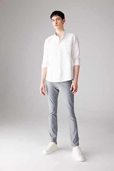 DeFacto Yazlık Chino Kanvas Pantolon Slim Fit Dar Kesim Cepli Dar Paça T1055az24sp