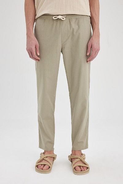 DeFacto Βαμβακερό Skinny Jogger παντελόνι - με κορδόνια στη μέση και ελαστικές τσέπες Z6475az24sp